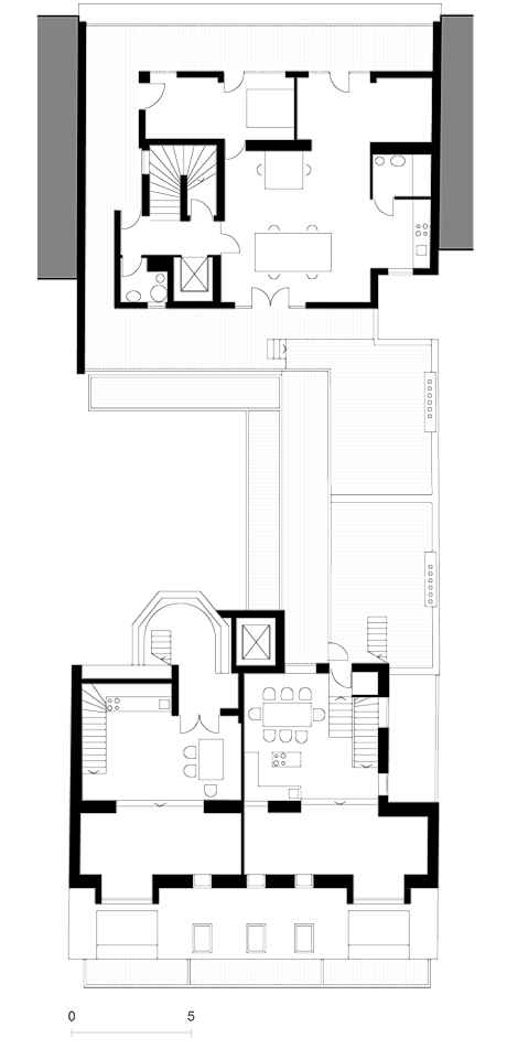 Maria Langthaller Architektin Wien - Dachgeschoss Thaliastrasse Wien - Grundriss