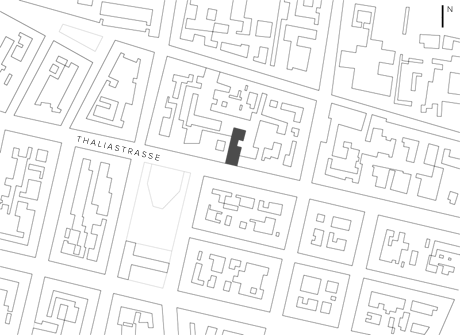 Maria Langthaller Architektin Wien - Dachgeschoss Thaliastrasse Wien - Lageplan